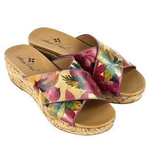 Patricia Nash Floral Wedge Sandals - Multicolor